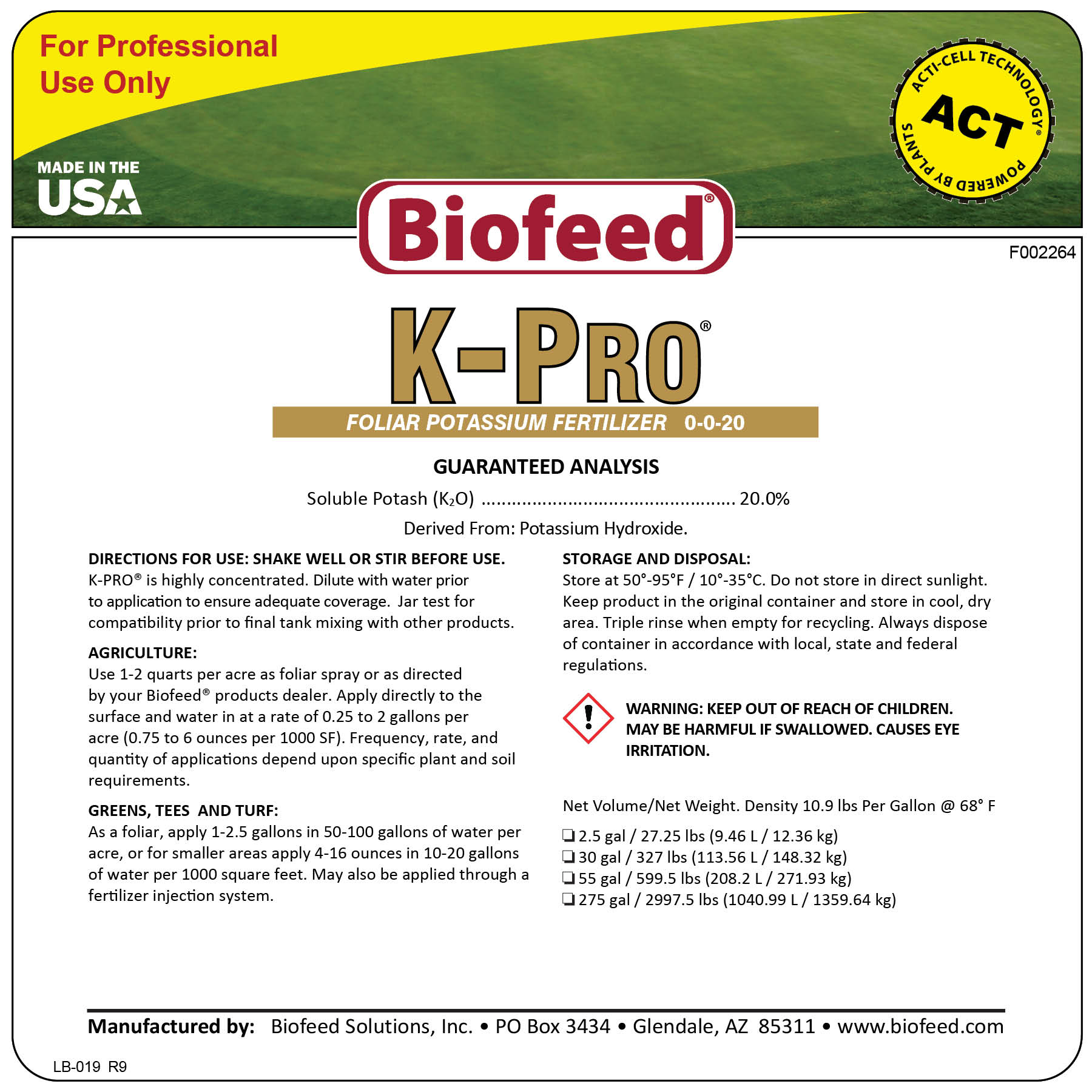 K-PRO Foliar Potassium Fertilizer